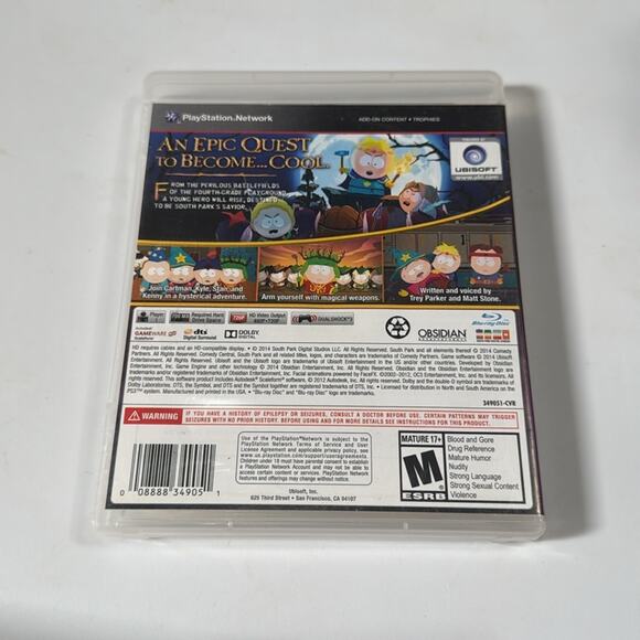 South Park The Stick of Truth No Insert/Manual PS3 Sony PlayStation - Picture 2 of 3